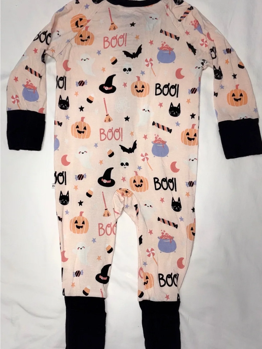 Emerson and Friends Halloween themed bamboo sleeper full zip front sz3-6 mo EUC